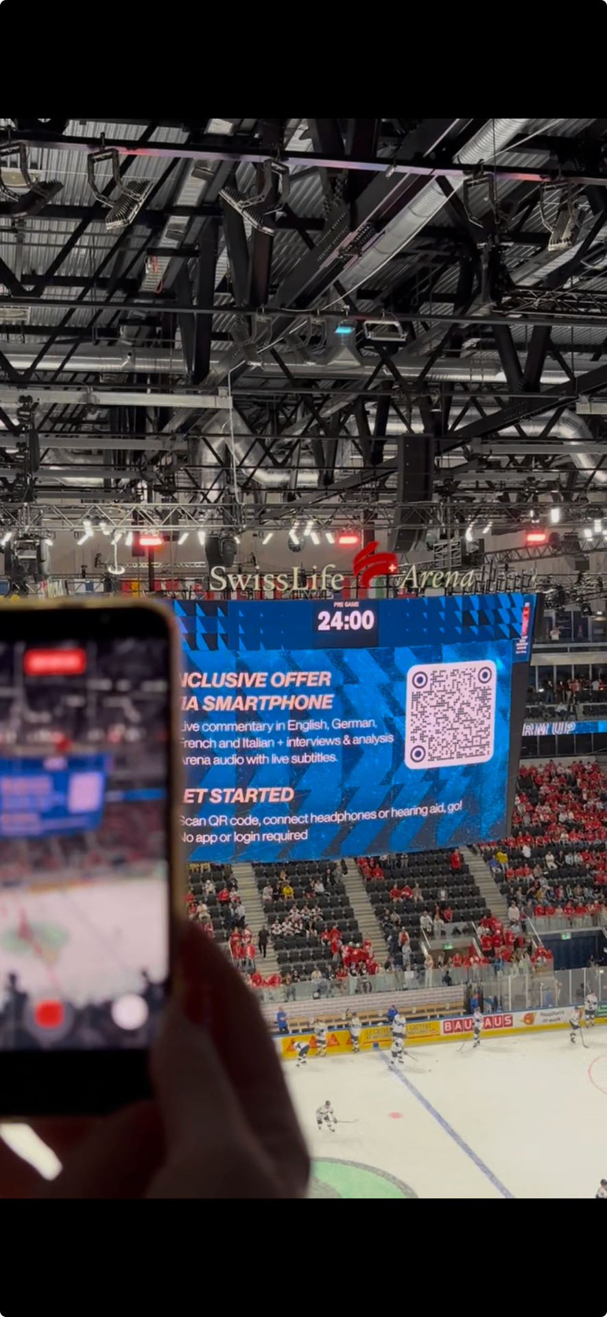 accessify.live QR signage · Ice Hockey World Championship 2026